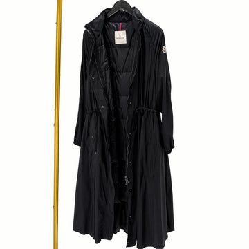 Moncler Moite Long Windbreaker Jacket Black 155547298