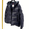 MONCLER Hochglanz Nylon Daunenjacke mit Kapuze in Navy 12345 155547526 [P]