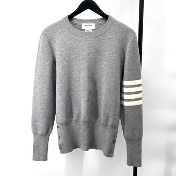 THOM BROWNE Schrägband Milano Stitch Strickpullover Grau (MKA189A) 155547664