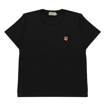 MAISON KITSUNE Kurzärmliges T-Shirt mit Foxkopf-Patch Regular Fit LW00105KJ0008 P199 73358839