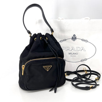 PRADA バケットバッグ ブラック (1BH038) 155553794