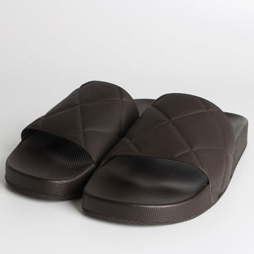 BOTTEGA VENETA Matte Gummi Slide Slipper Braun 40(250) 155570894
