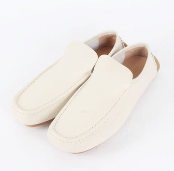 BOTTEGA VENETA レザー ドライビング ローファー ホワイト 44(290) 155570935
