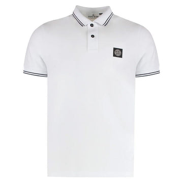 Stone Island Stone 25SS Logo Patch Slim Fit Polo T-Shirt White K1S15 22002SC S0018 V1001 139977592