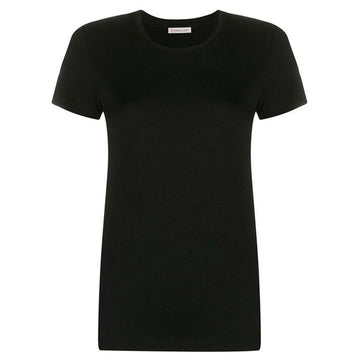 Moncler Women's Logo Patch Round T-Shirt Black 8C732 00 V8058 999 126841864