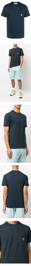 STONE ISLAND Stone T-Shirt mit Taschen Navy 22SS V0020 31933793 [P]