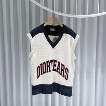 DIOR Denim Tears Wolle Baumwolle Alpaka Sweater Weste für Herren 155579588