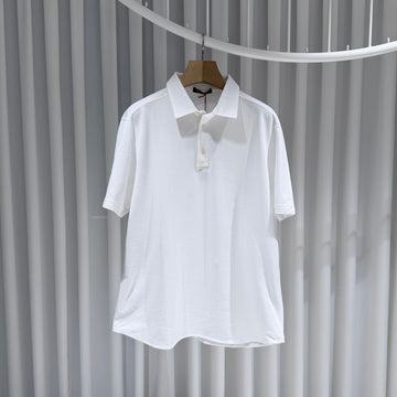 LORO PIANA (S+/XXL) / Neue Baumwoll-Karree-Kragen Polo Kurzarm T-Shirt 155579612