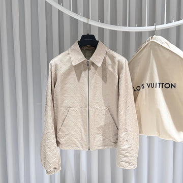 Louis Vuitton Monogram Reversible Bomber Jacket Beige 52 155579636