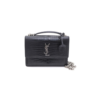 Saint Laurent Medium Sunset Silver Chain Shoulder Bag and Crossbody Bag 442906 155584314