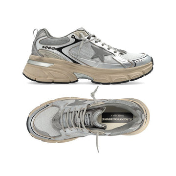 GOLDEN GOOSE 女性用ライトスターメッシュレースアップスニーカー グレーシルバー F007843 60320 154443284