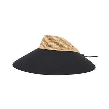 Helen Kaminski Rosalie Natural Black Visor Women's Sun Cap HAT50610 136078560