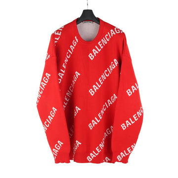 BALENCIAGA 625329 T3178 Übergröße Logo Crewneck Pullover XL 37098-1 155587319