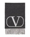 Valentino V Logo Wool Cashmere Scarf 155587449 [P]