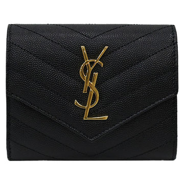 SAINT LAURENT カサンドラ マトラッセ レディース 二つ折り財布 403943 BOW01 1000 145899628