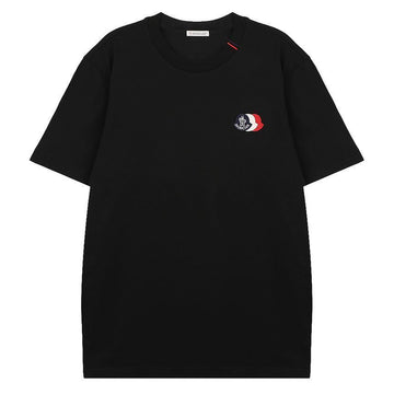 Moncler Cotton T-Shirt With 3-Color Embroidered Logo 155437039