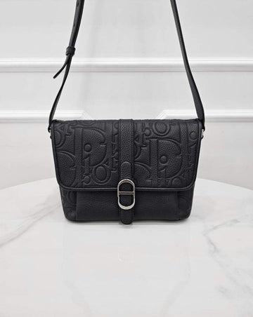 Dior Medium Flap Strap Bag Black Gravity 1ESPO376LL 155591434