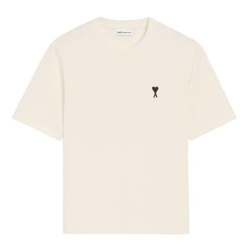 AMI Herz Stickerei Logo Oversized Fit Kurzarm T-Shirt 26SS UTS387 726 155592386