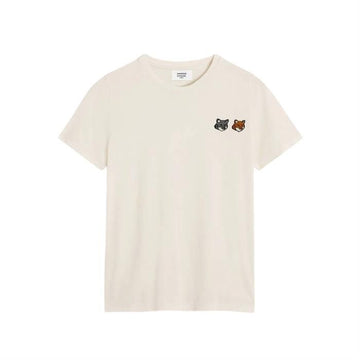 MAISON KITSUNE Doppelter Fuchs Kopf Regel T-Shirt OW011CFKJ7026 P702 155593563
