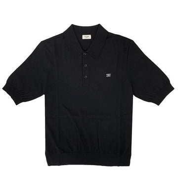 Celine Triofa Logo Fine Cotton Polo Short Sleeve T-Shirt 155593618