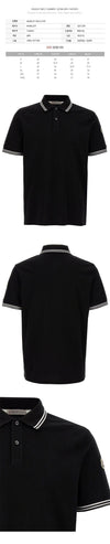 MONCLER Polo T-Shirt mit Logo-Patch Schwarz 8A000 07 89A16 999 126841862 [P]