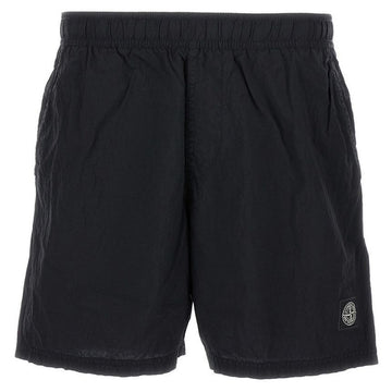 STONE ISLAND ストーン 25SS ロゴ パッチ スウィム ショートパンツ ブラック 25SS K1S15 B100009 S0043 V0029 136436655