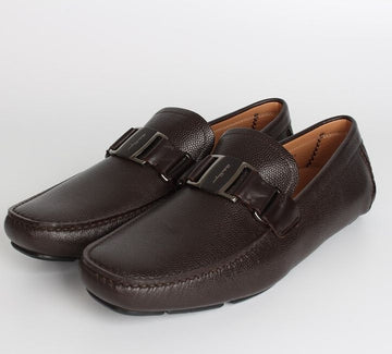SALVATORE FERRAGAMO Driving Loafer Braun 8.5(275) 155614355