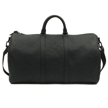 LOUIS VUITTON Schwarze Monogramm Shadow Embossed Keepall Bandoulière 50 2WAY (integrierter Chip) / M44810 155615761