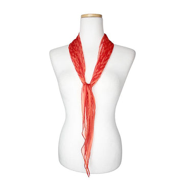 Hermes Coral Red H Logo Silk Scarf 155620491