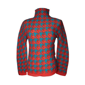 ISSEY MIYAKE Zweifarbiges Houndstooth-Hochkragen-Oberteil 3 155620904