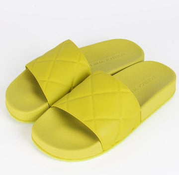 BOTTEGA VENETA Matte Gummi Slide Pantoletten Kiwi 36(230) 155623135