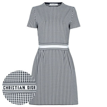Dior Gray Black Shorts Flare Dress 344R10AM532 9330 73257209