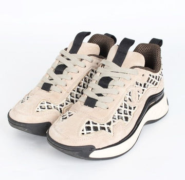 CHANEL ミックスファイバー スウェード スニーカー ブラウン 36(230) 155627385