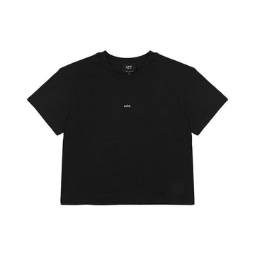 APC Kurzarm T-Shirt mit Mikro-Logo in Schwarz/Weiß F26387 TZC 122976491