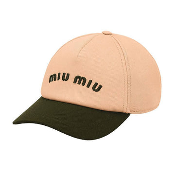 MIU MIU ロゴ刺繍ドリルベースボールキャップ 139717703