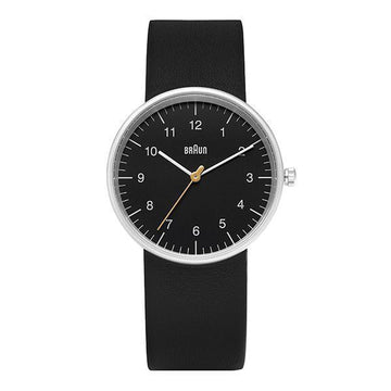 Braun BN0021BKBKG Classic Dieter Rams Men's Leather Watch 149726641