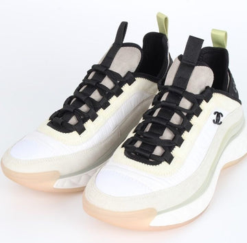 CHANEL ミックスファイバー ブラックバッジ スニーカー 38.5(255) 155627919