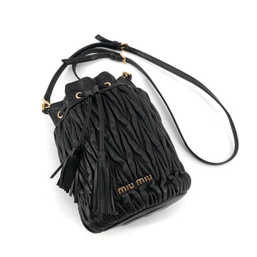 MIU MIU レザー バケットバッグ クロスバッグ 5BE014 155635369