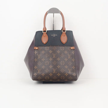LOUIS VUITTON Schwarze Weinrote Creme Monogram Canvas Falt MM Tote Tasche M45409 155638171