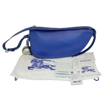 BURBERRY Sling Shield Belt Anhänger Reißverschluss Schultertasche Blau 8078857 155640179