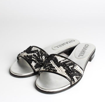 CHANEL スパンコール サンダル スリッパ 37.5(245) 155668431