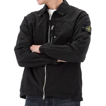 STONE ISLAND ナイロンメタルジップシャツジャケット 155702525