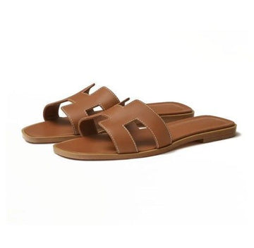 HERMES Oran Sandalen aus Kalbsleder Gold H021056Z03 85225738