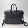 GUCCI GG Sima Leder 2WAY Aktentasche Schwarz (Unisex Dokumententasche) 155709612 [P]