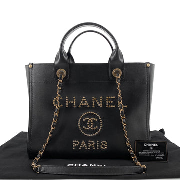 CHANEL キャビア ゴールドトートバッグ デュブルバッグ 155718126