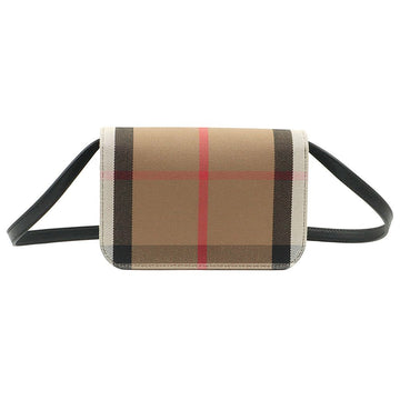 Burberry House Check Black Leather Gold Medison MX Flap Crossbody Bag 8084026 155735761