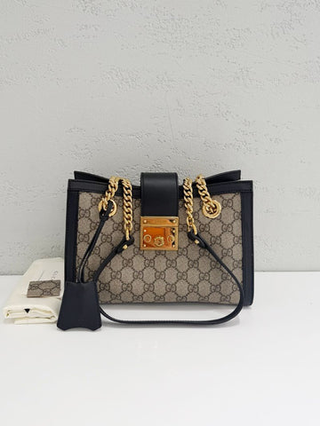 Gucci Paddle Lock GG Supreme Small Shoulder Bag 498156 155735765