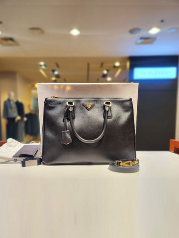 Prada Saffiano Lux Gold Shoulder Bag 1BA274 155736757