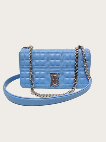 BURBERRY ラムスキン キルティング TB モノグラム ルラバッグ スモール 155739212