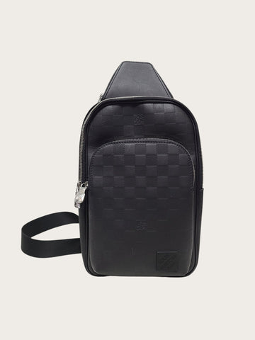 Louis Vuitton Black Infinite Leather Damier Avenue Slingback 155739590